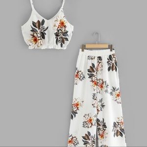 Beautiful Plus Floral Print Cami w/ Pants